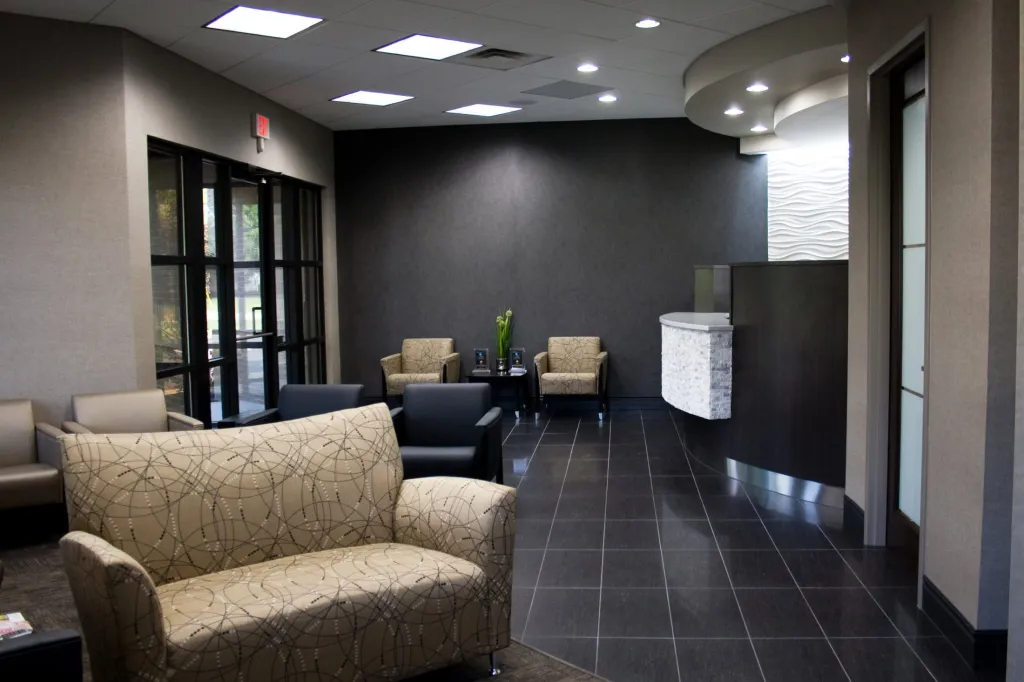 Endodontic Specialists' beautiful reception area.